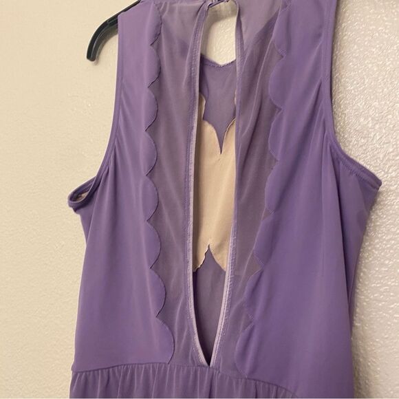 WEISSMAN solo Dance lavender purple Costume lyrical Scallop Hem Dress LA adult - Picture 5 of 12